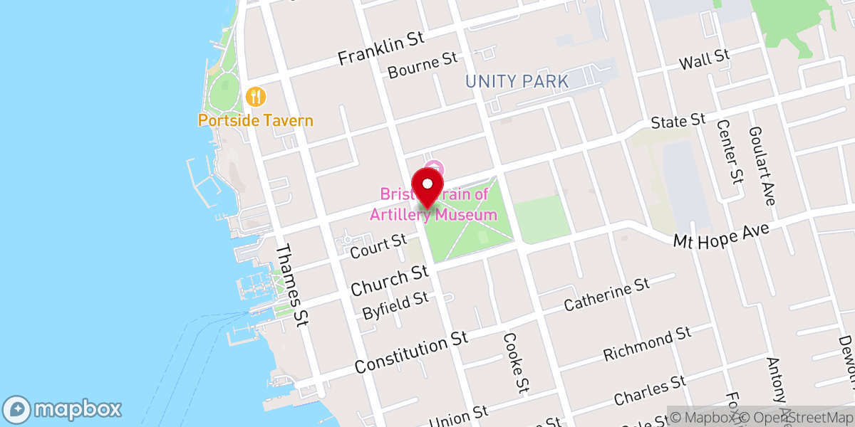 Map showing location of First Baptist Church of Bristol
