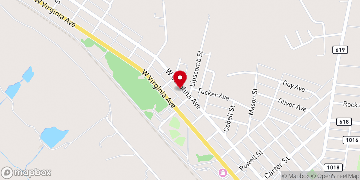 Map showing location of Crewe Church of the Nazarene