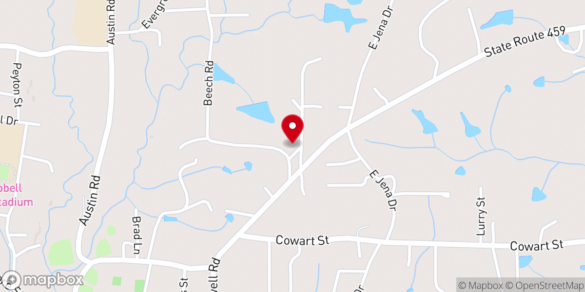 Map showing location of Eastvue Baptist Church