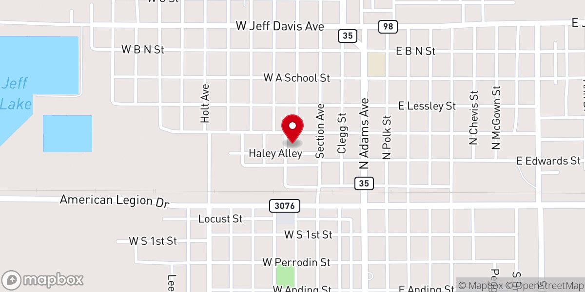 Map showing location of Star Light Baptist Church