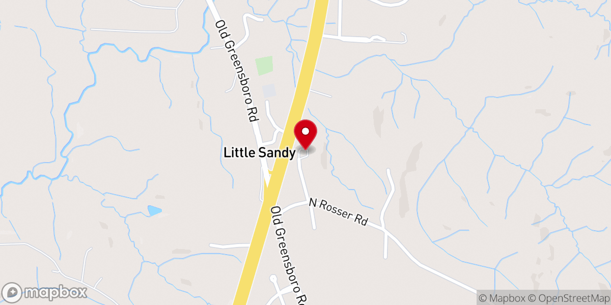 Map showing location of Zion Hope Church