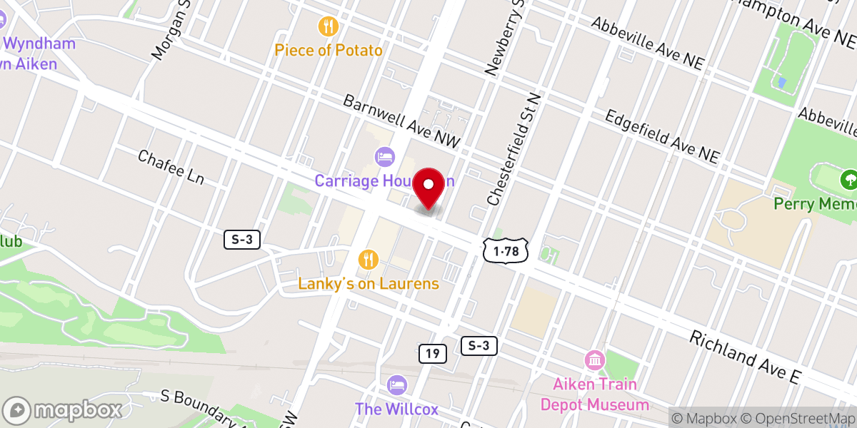 Map showing location of Peace Lutheran Church
