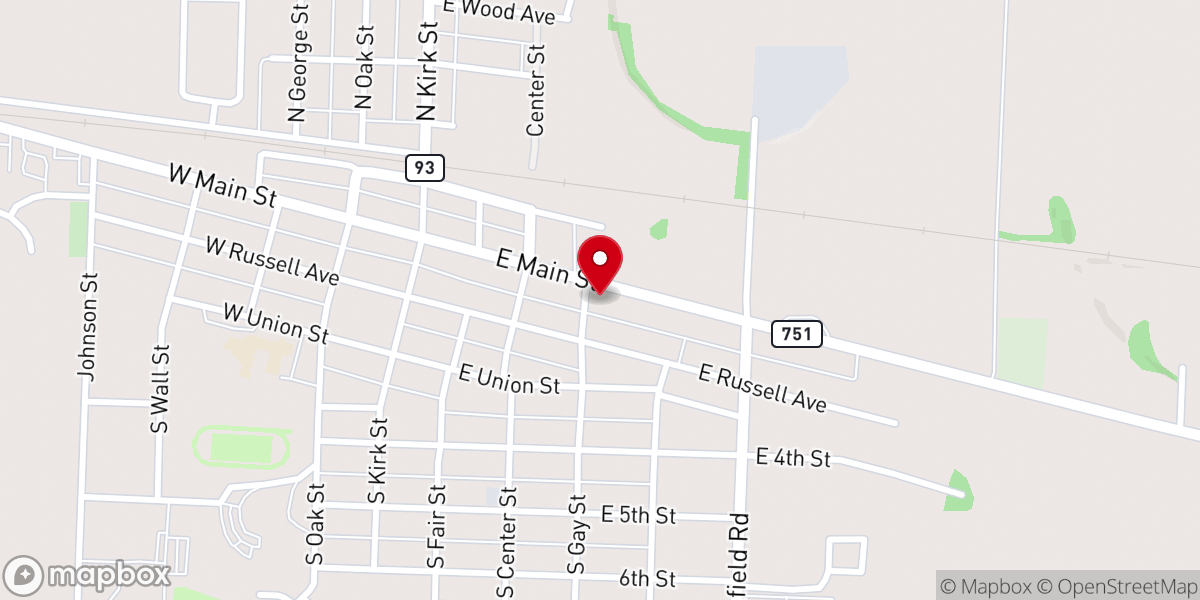 Map showing location of West Lafayette Church-Nazarene