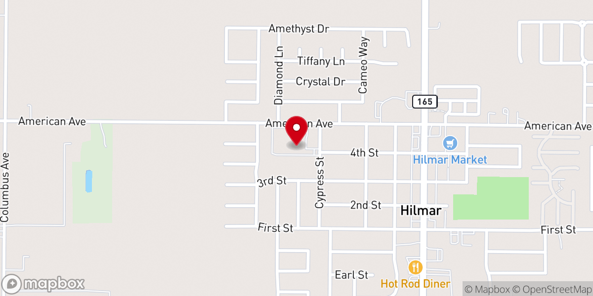 Map showing location of Holy Rosary Catholic Church