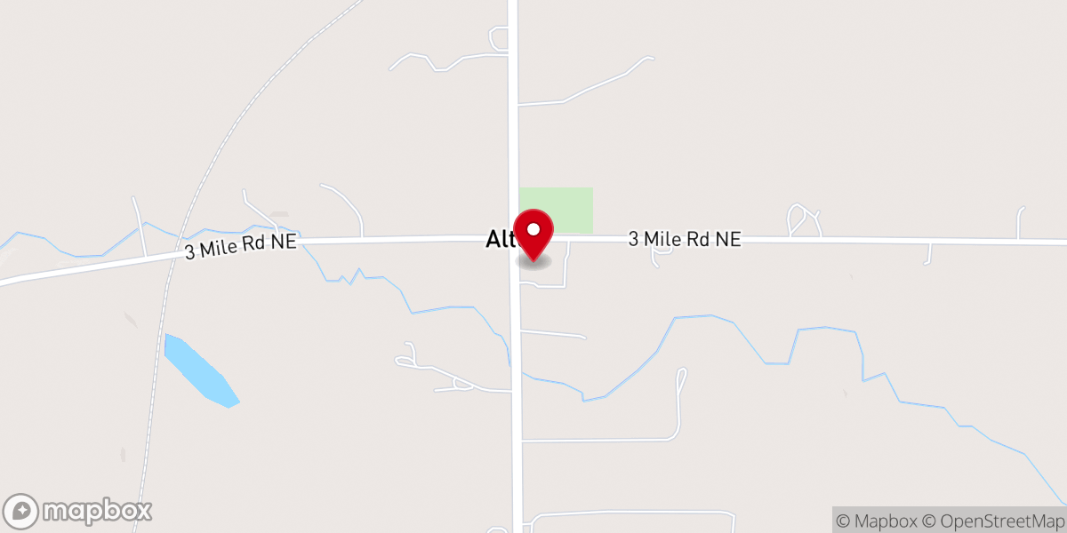 Map showing location of Alton Bible Church