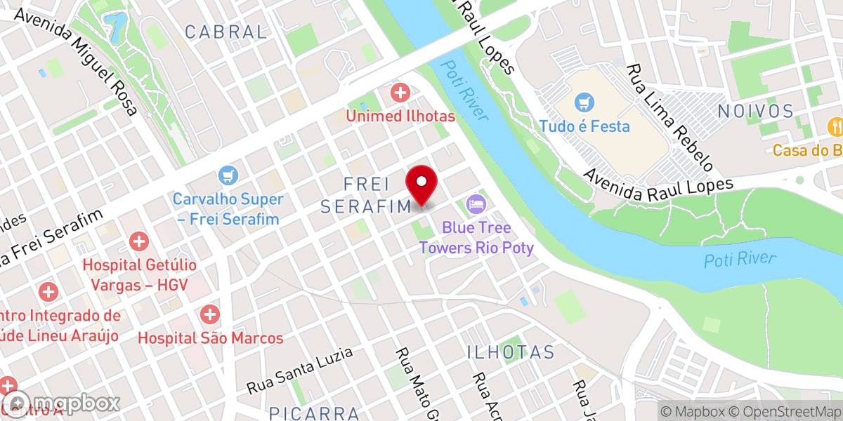 Map showing location of Igreja Batista Evangélica Metropolitana