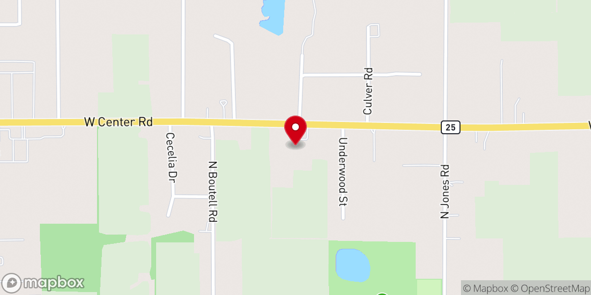 Map showing location of First Baptist Church of Bay City