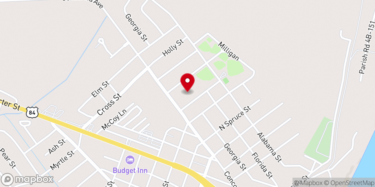 Map showing location of Vidalia Lower Elementary School