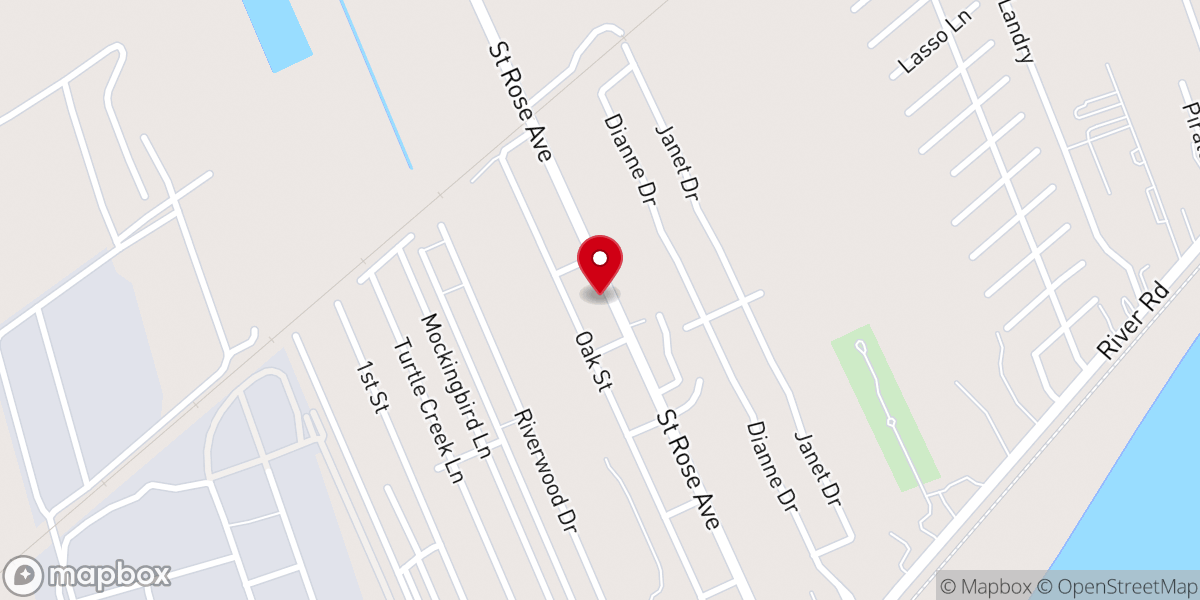 Map showing location of St. Rose Community Church