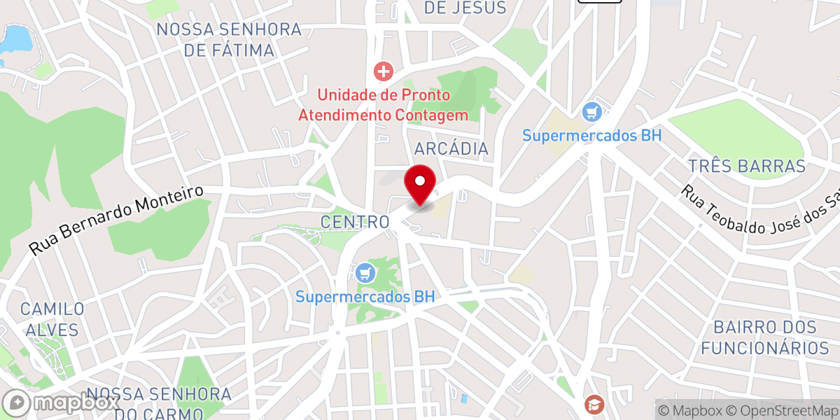 Map showing location of Igreja Presbiteriana Central de Contagem