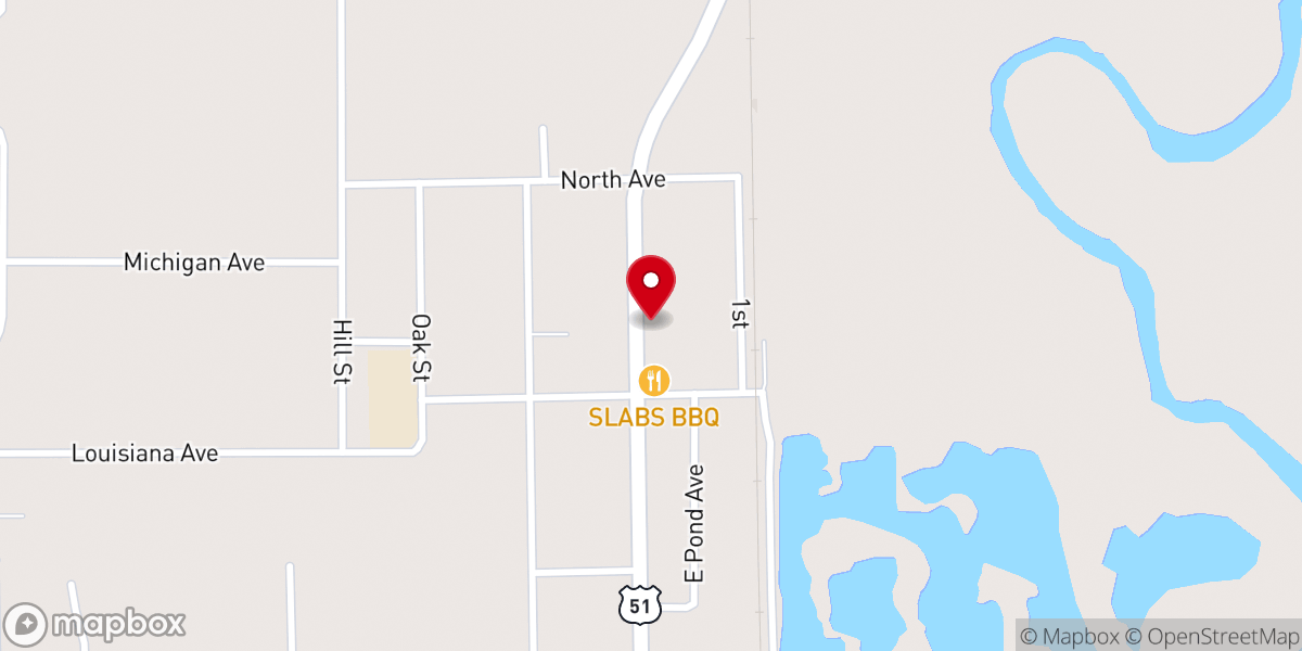 Map showing location of Roseland Malt Shop