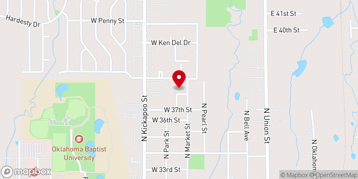 Map showing location of Shawnee Seventh Day Adventist