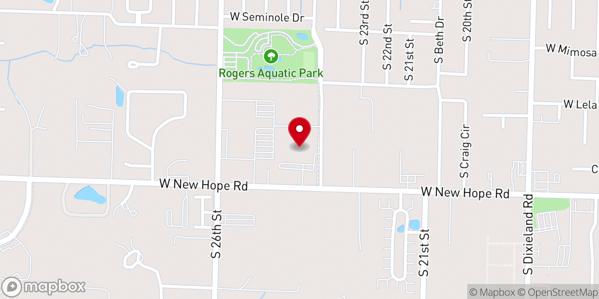 Map showing location of Grace Baptist Church