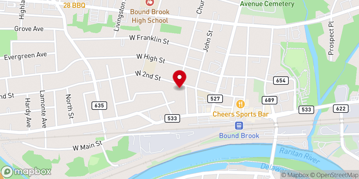 Map showing location of Christian Center of Somerset