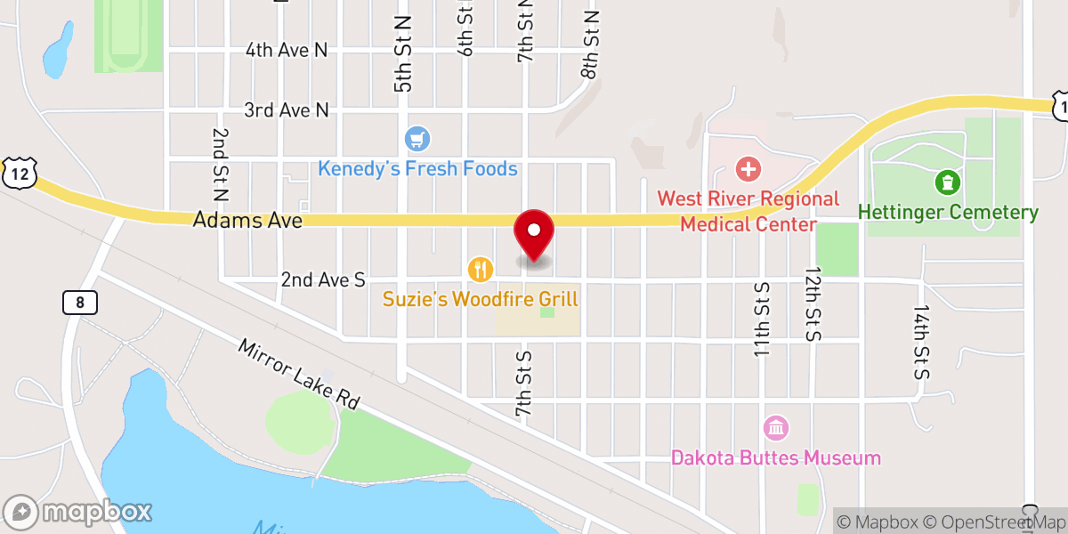 Map showing location of Centennial Chapel