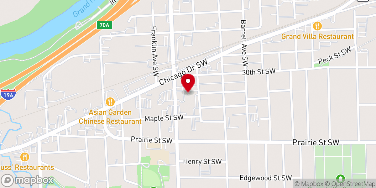 Map showing location of First Reformed Church