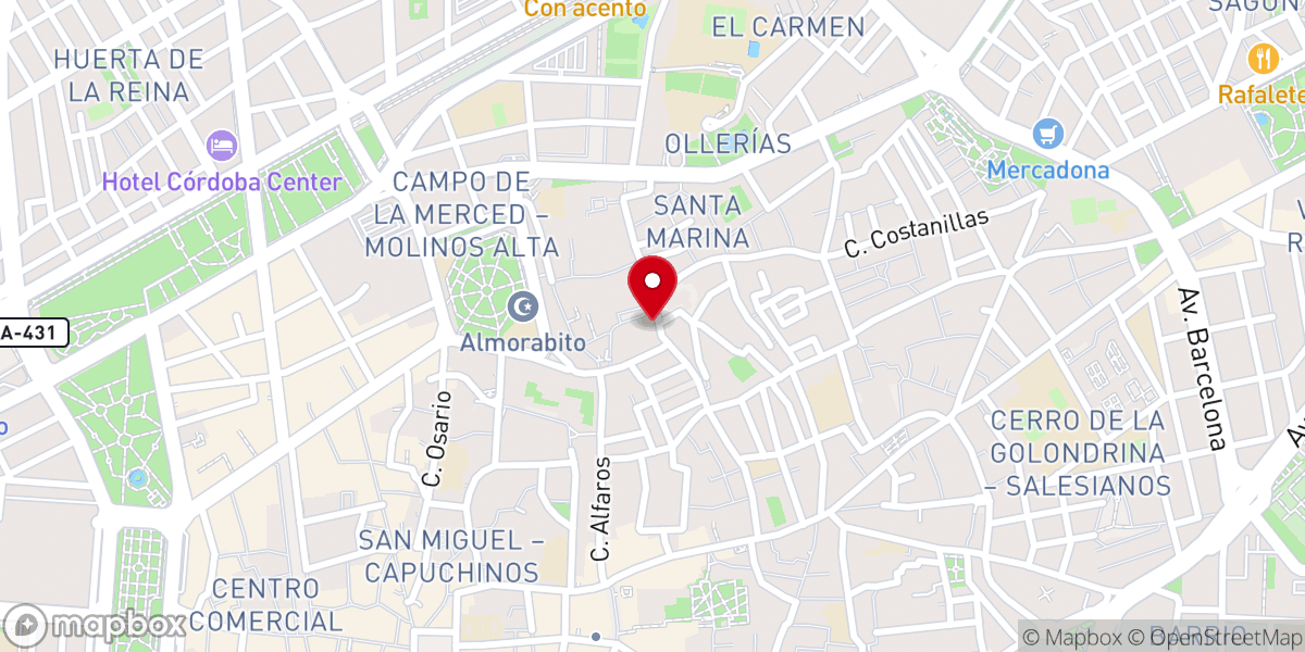 Map showing location of Convento de Santa Isabel de los Angeles