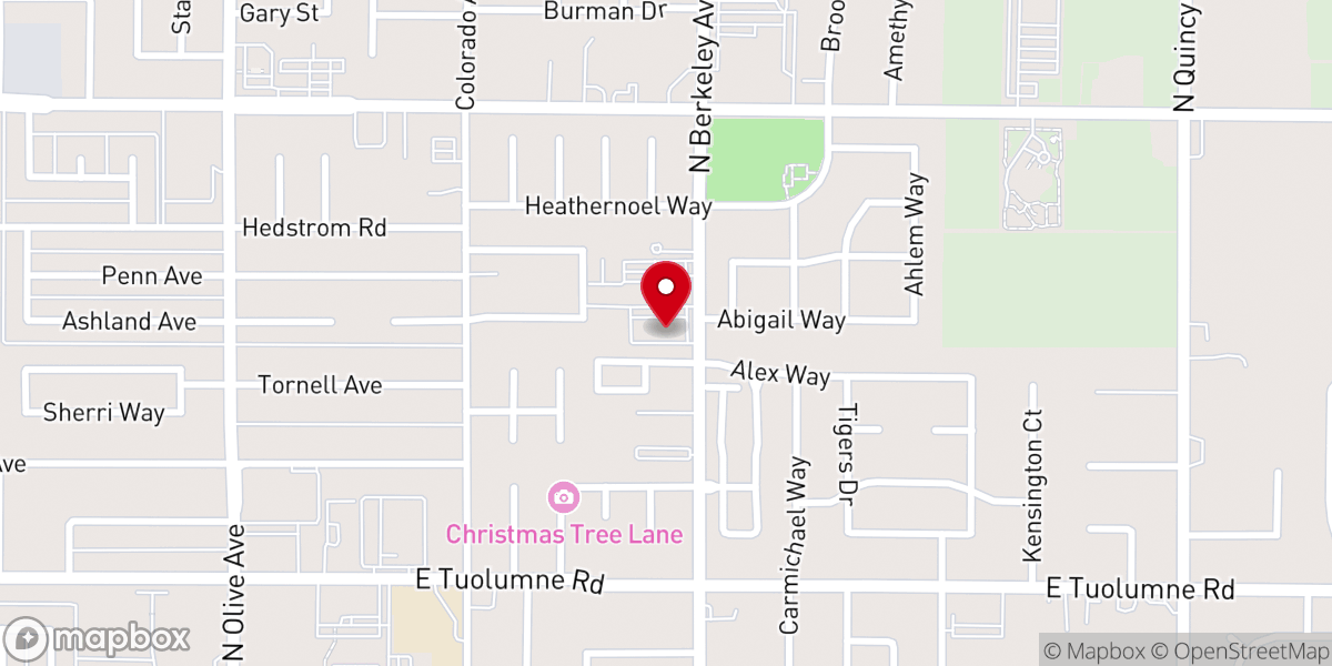 Map showing location of Berkeley Avenue Baptist Church