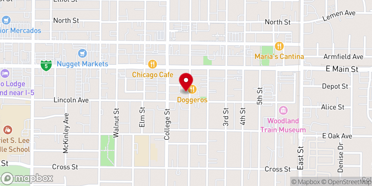 Map showing location of Woodland Spanish SDA Church