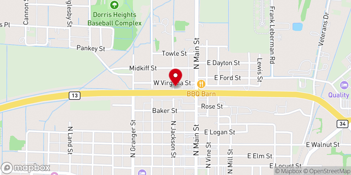 Map showing location of Christian Community Compassion Center