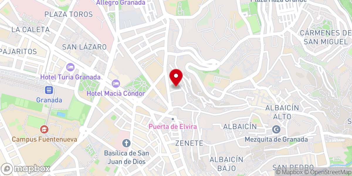 Map showing location of Parroquia de San Ildefonso