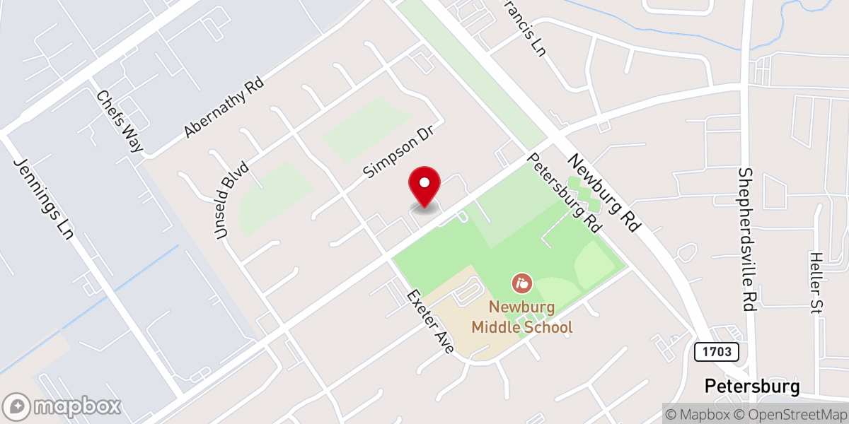 Map showing location of Community Missionary Baptist Church