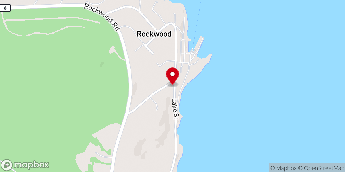 Map showing location of Rockwood Community Church