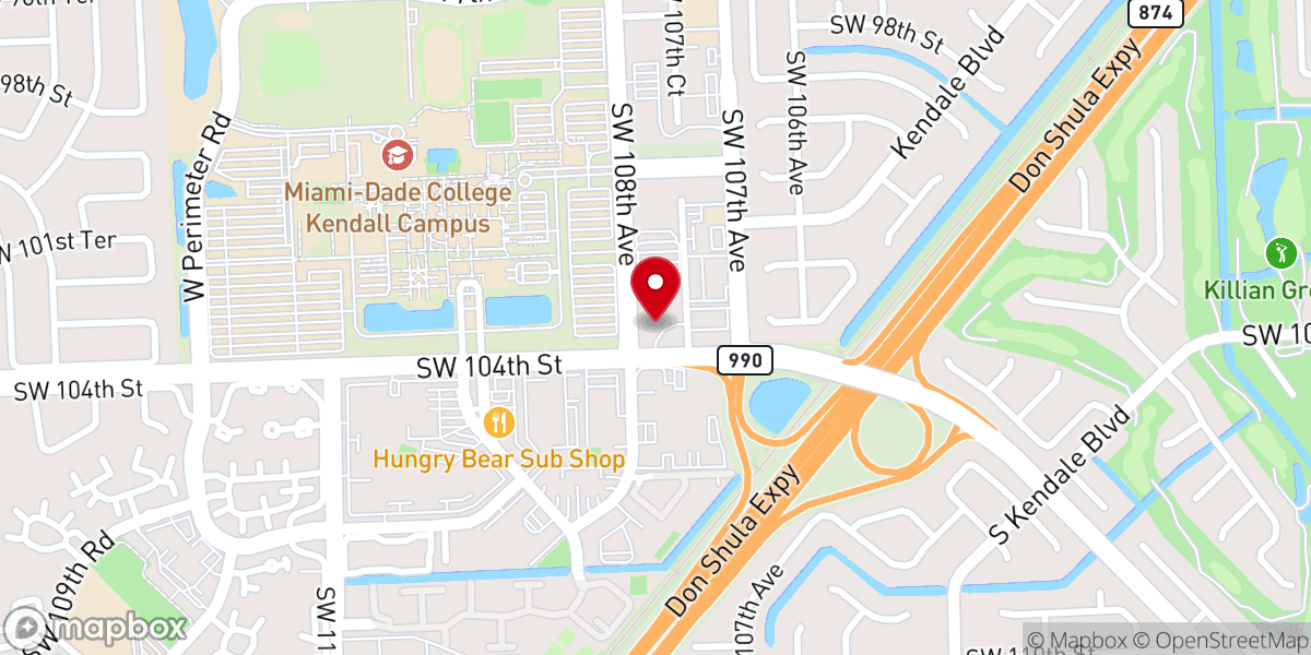 Map showing location of Riverside Baptist Church