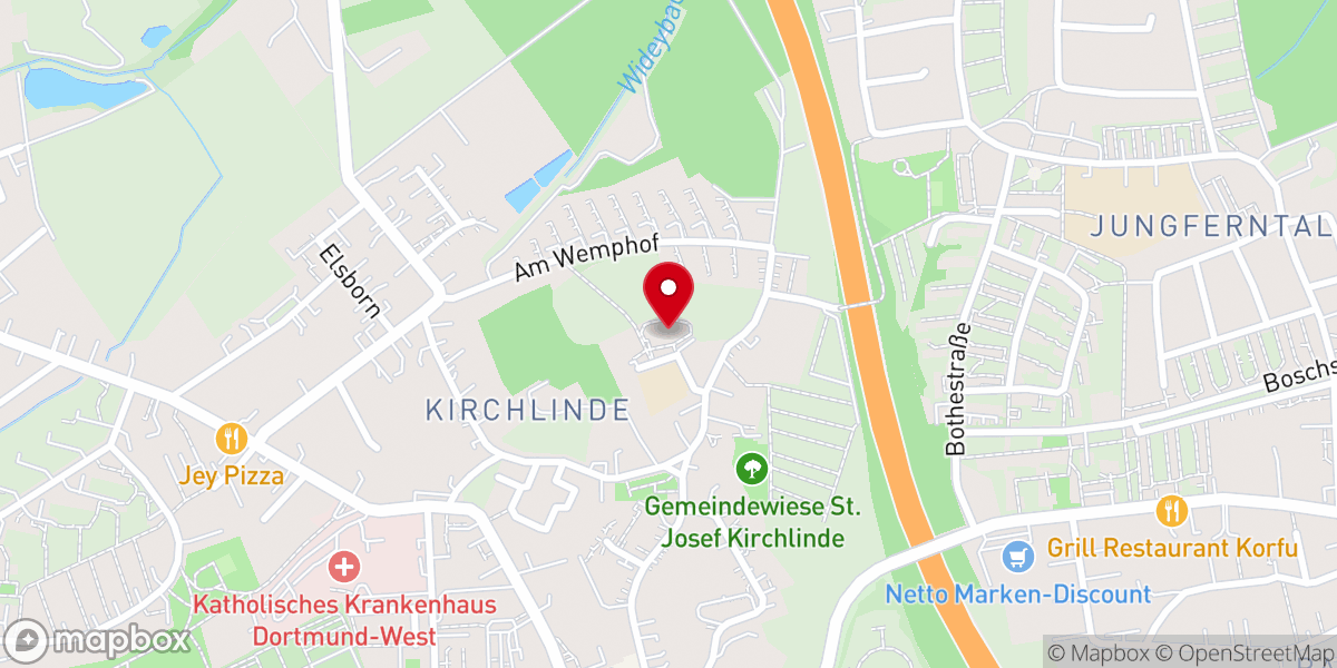 Map showing location of Kath. Gemeinde St. Josef