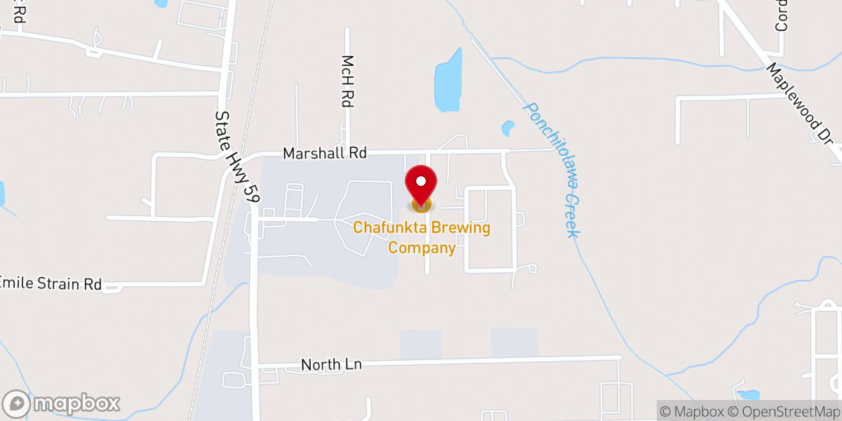 Map showing location of Chafunkta Brewing Company