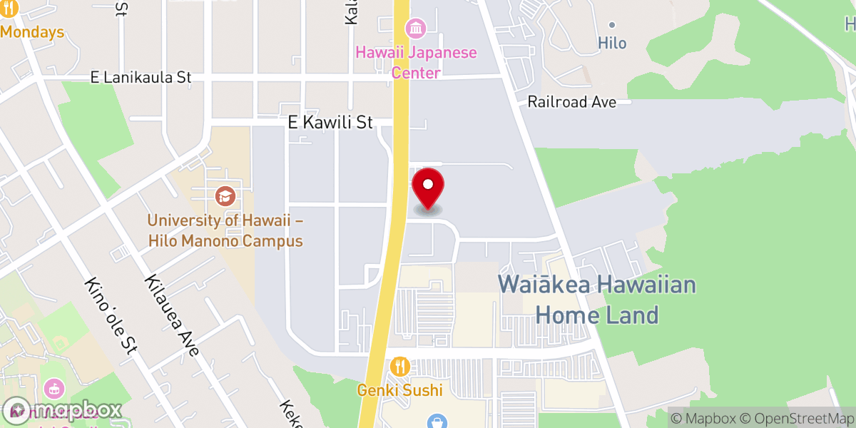 Map showing location of Victory Chapel Hilo