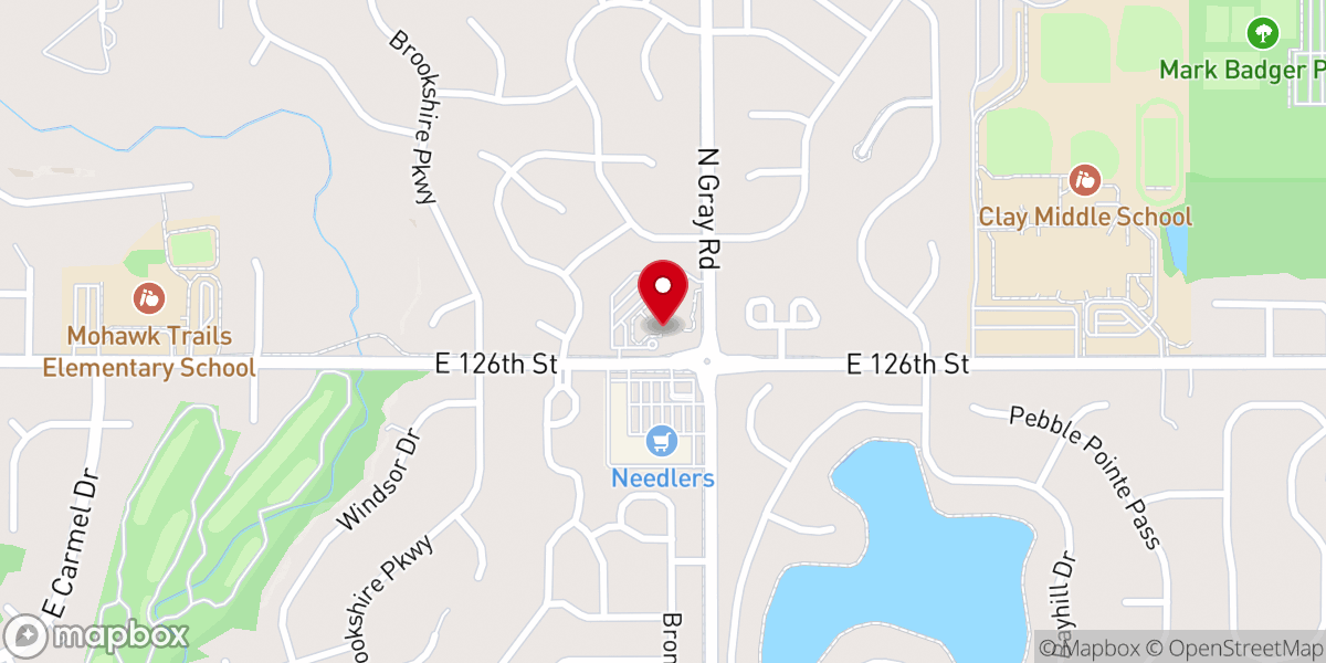 Map showing location of Saint Mark's United Methodist Church