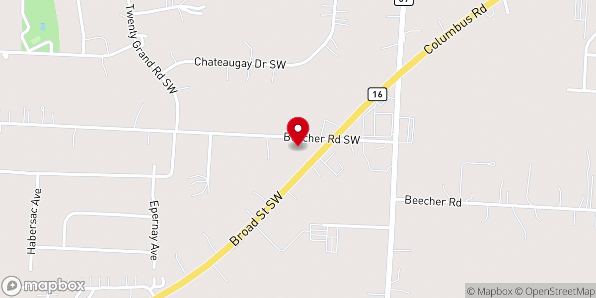 Map showing location of Bethel Baptist Church