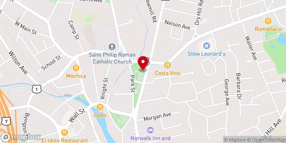 Map showing location of St Paul's On the Green