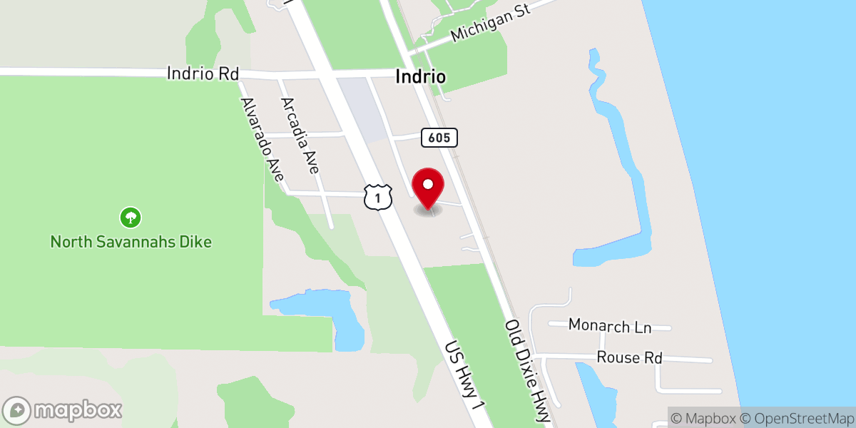 Map showing location of Riverview Baptist Church