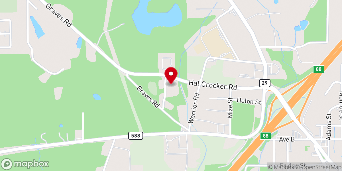 Map showing location of Strong Tower Worship Center