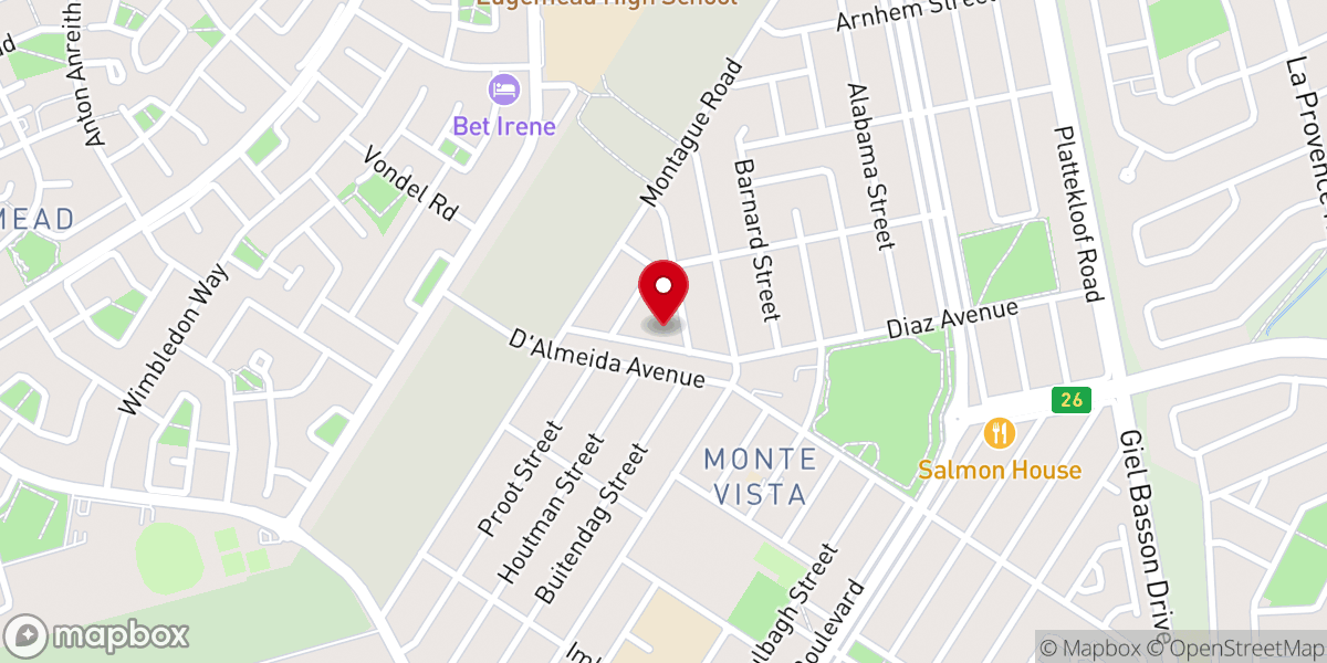 Map showing location of NG Kerk - Monte Vista (Dutch Reformed Church)