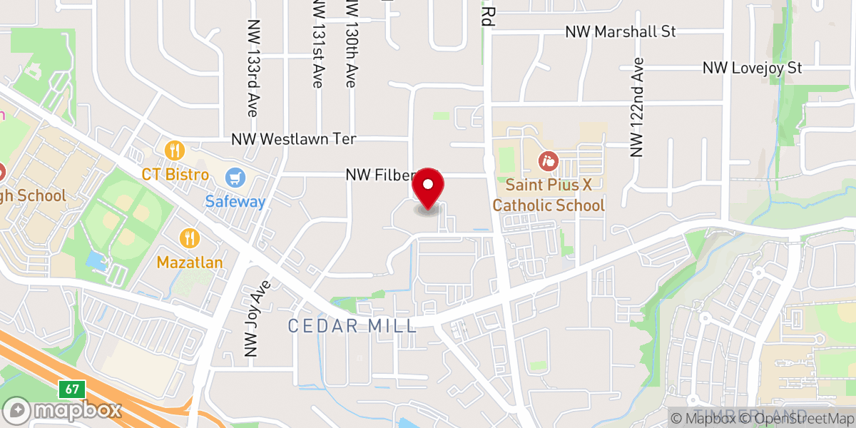 Map showing location of Christ United Methodist Church