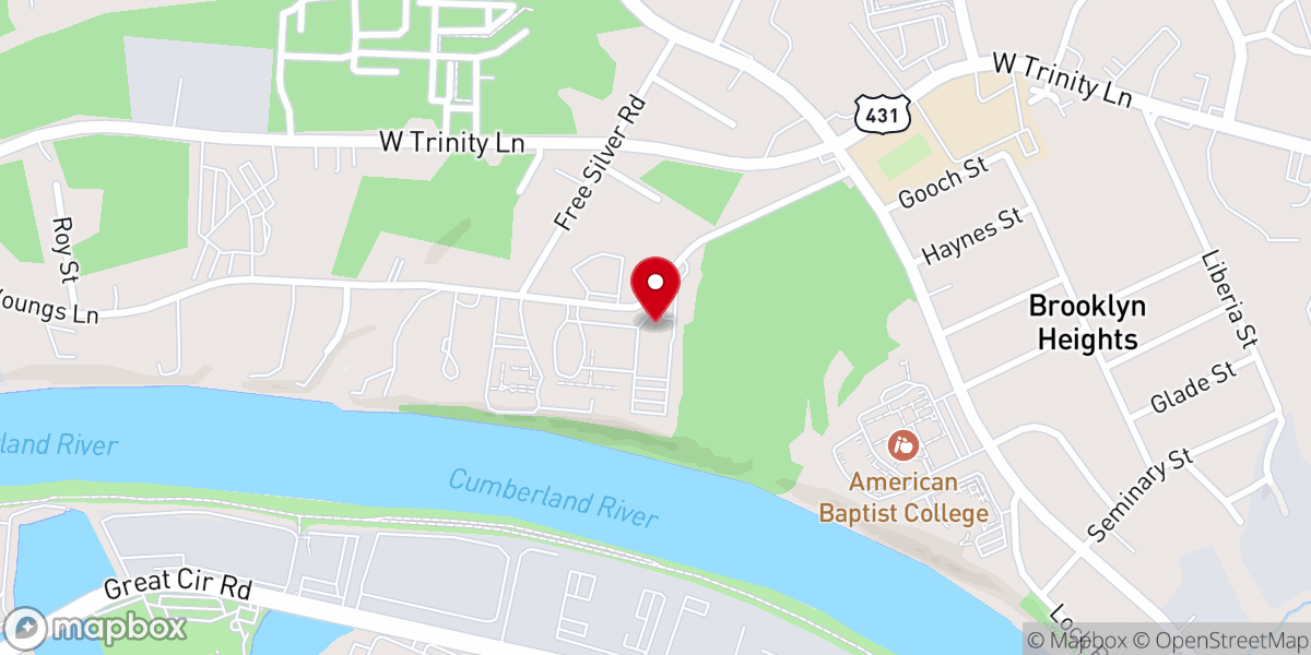 Map showing location of Riverside Nashville