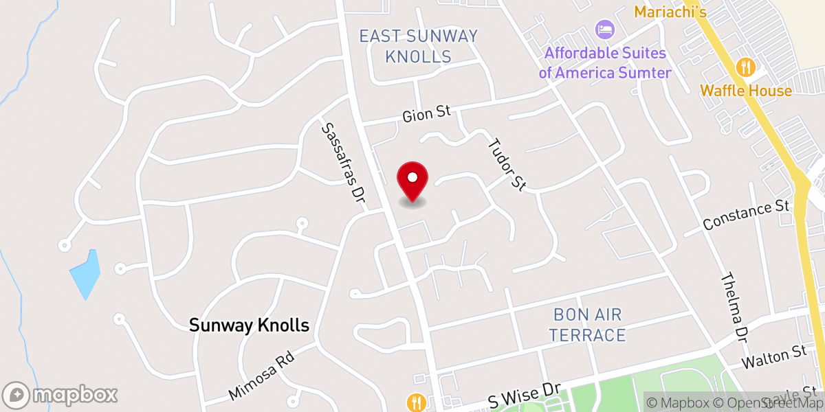 Map showing location of St James Lutheran Church