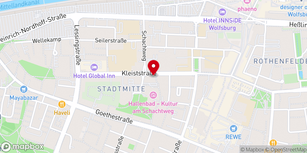 Map showing location of Wolfsburger Tafel e.V.