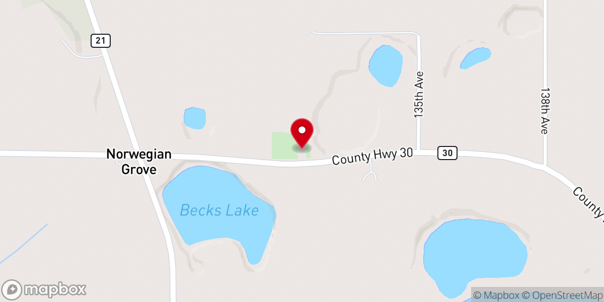 Map showing location of North Immanuel Lutheran Church