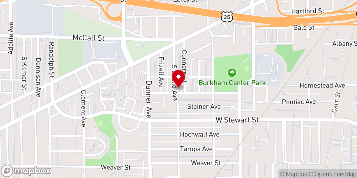 Map showing location of Mt Olivet Church