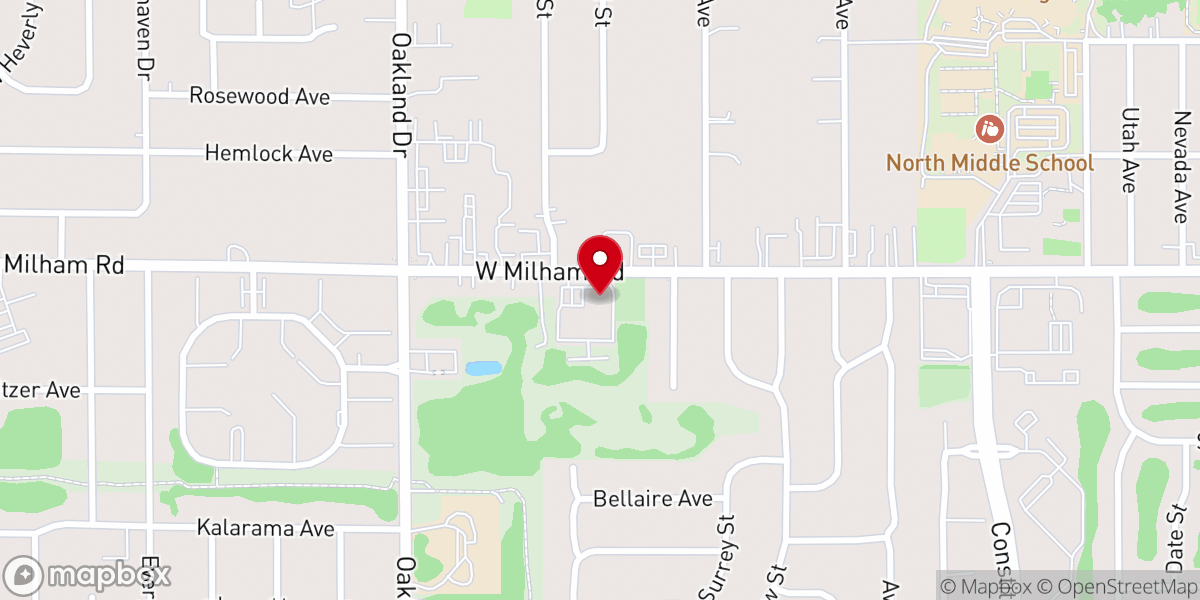 Map showing location of Prince of Peace Lutheran Church