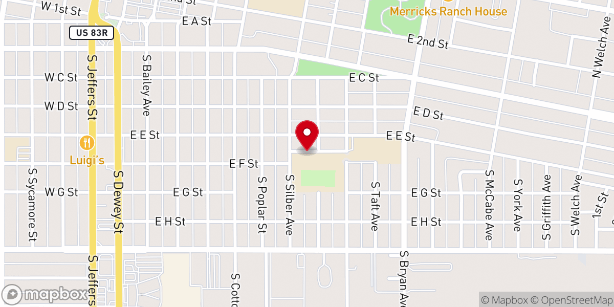 Map showing location of Saint Patrick High School