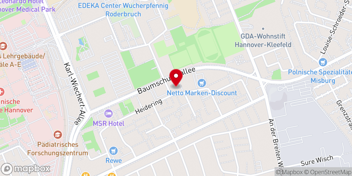 Map showing location of EFG Roderbruch Hannover