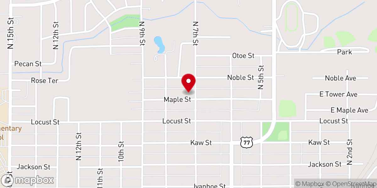 Map showing location of Christ Lutheran Church.