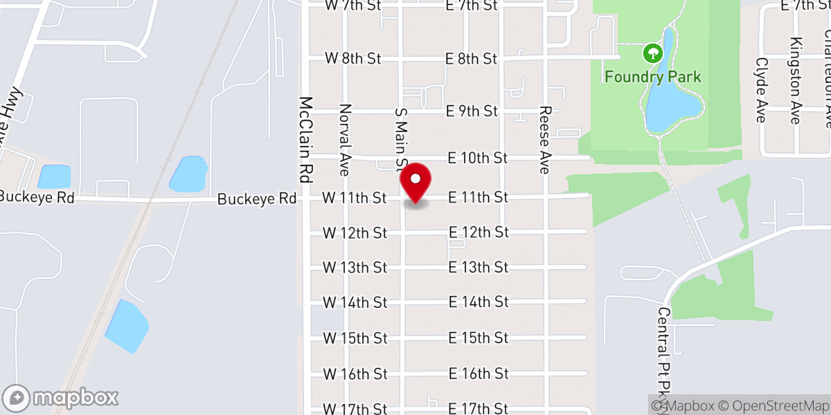 Map showing location of Eleventh Street Missionary