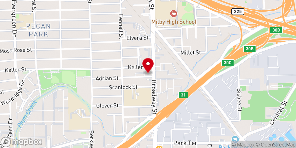 Map showing location of Iglesia Evangelica