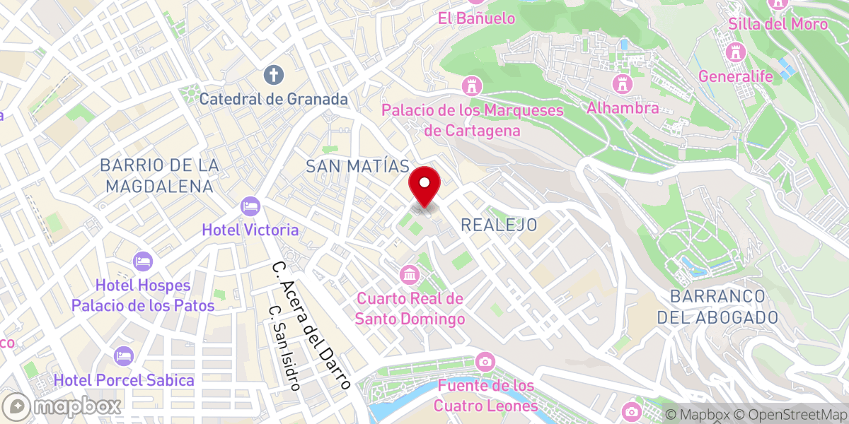 Map showing location of Cofradía de la Virgen del Rosario